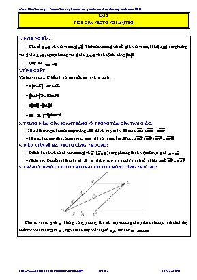 Bài tập Hình học 10 - Chương 4 Vectơ - Trắc nghiệm có lời giải chi tiết theo chương trình mới 2022